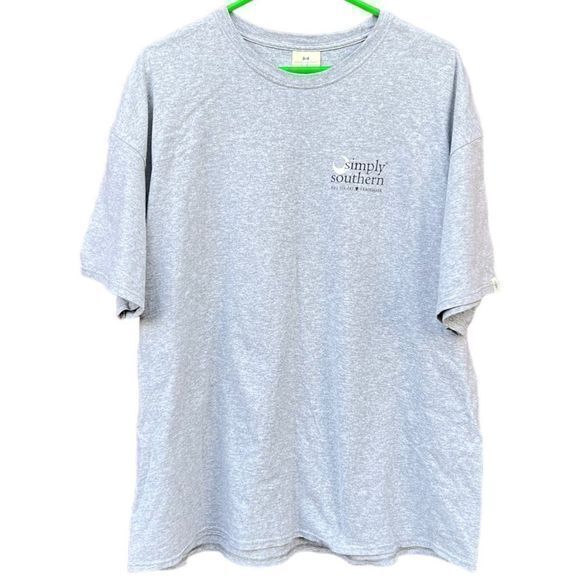NWT Simply Southern ‘Keep It Simple’ Black Lab Dog Short Sleeve Tshirt Gray XXL - Picture 2 of 5